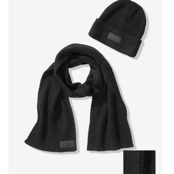 PINK Victoria's Secret Accessories - PINK Scarf and Beanie with Camo Lanyard